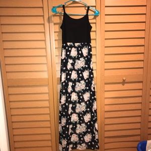 Rue 21 Floral Maxi Dress w/ added skirt
